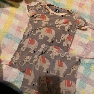 Kickee bamboo Elephant Print Kids Pajamas